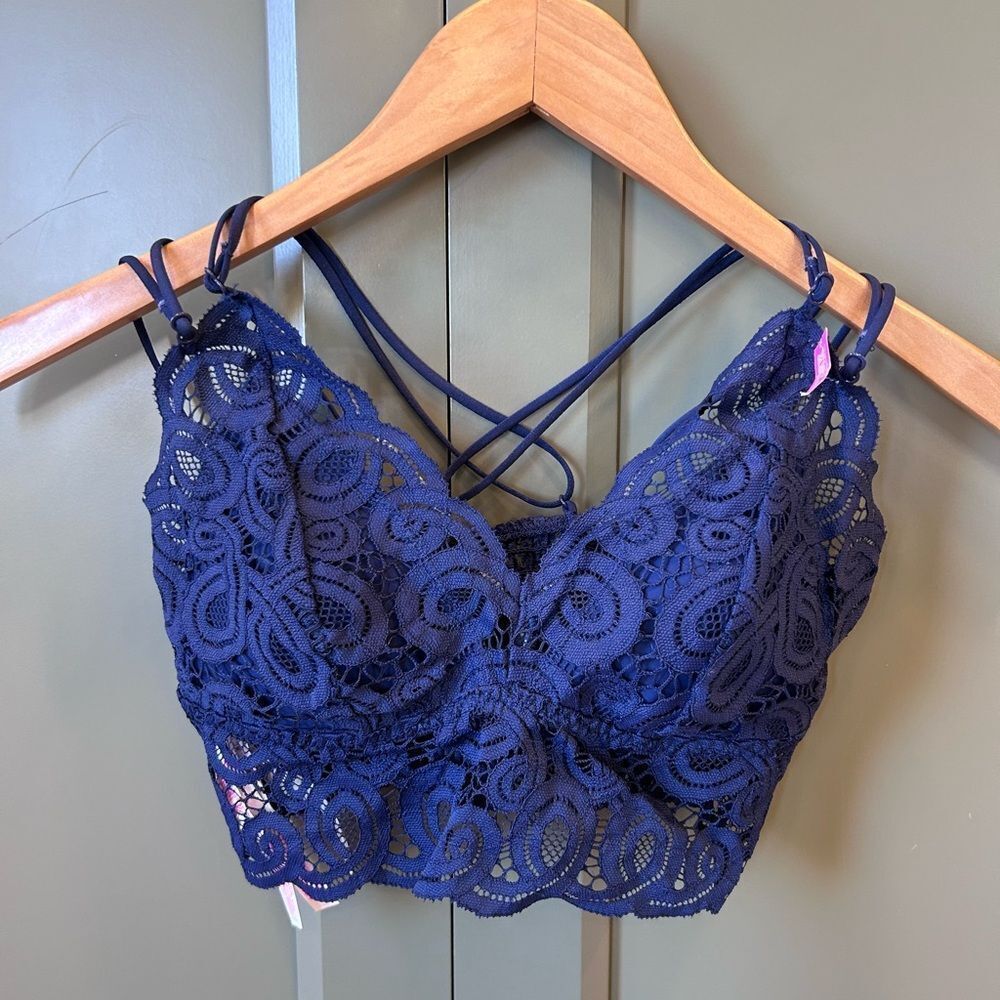 Pink Victoria’s Secret Navy Lace Bralette